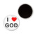 I Love God - Button Badge Fridge Magnet I Love God - Button Badge Fridge Magnet