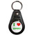I Love Zombies - Plastic Medallion Key Ring