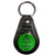 Green Keep Calm and Carry On - Plastic Medallion Key Ring