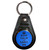 Blue Keep Calm and Carry On - Plastic Medallion Key Ring