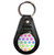 Rainbow Star Pattern - Plastic Medallion Key Ring