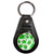 Skull Bow Pattern 2 - Plastic Medallion Key Ring
