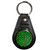 Green Leopard Print - Plastic Medallion Key Ring