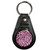 Pink Leopard Print - Plastic Medallion Key Ring Pink Leopard Print - Plastic Medallion Key Ring