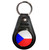 Czech Republic Flag - Plastic Medallion Key Ring