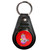 Red Girl Robot - Plastic Medallion Key Ring Red Girl Robot - Plastic Medallion Key Ring