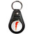 Lightning Bolt Red - Plastic Medallion Key Ring