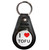 I Love Tofu - Plastic Medallion Key Ring I Love Tofu - Plastic Medallion Key Ring