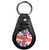 UK Keep Calm and Carry On - Plastic Medallion Key Ring