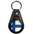 Finland Flag - Plastic Medallion Key Ring