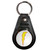 Lightning Bolt White - Plastic Medallion Key Ring Lightning Bolt White - Plastic Medallion Key Ring