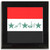 Iraq Flag - Square Glass Coaster