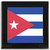 Cuba Flag - Square Glass Coaster
