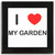 I Love My Garden - Square Glass Coaster I Love My Garden - Square Glass Coaster