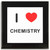 I Love Chemistry - Square Glass Coaster