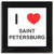 I Love Saint Petersburg - Square Glass Coaster