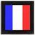 France Flag - Square Glass Coaster