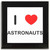 I Love Astronauts - Square Glass Coaster