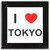 I Love Tokyo - Square Glass Coaster