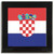 Croatia Flag - Square Glass Coaster Croatia Flag - Square Glass Coaster