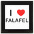 I Love Falafel - Square Glass Coaster