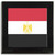 Egypt Flag - Square Glass Coaster