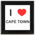 I Love Cape Town - Square Glass Coaster