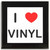 I Love Vinyl - Square Glass Coaster