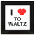 I Love To Waltz - Square Glass Coaster