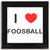 I Love Foosball - Square Glass Coaster