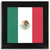 Mexico Flag - Square Glass Coaster