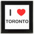 I Love Toronto - Square Glass Coaster