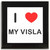 I Love My Visla - Square Glass Coaster
