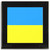 Ukraine Flag - Square Glass Coaster
