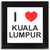 I Love Kuala Lumpur - Square Glass Coaster
