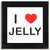 I Love Jelly - Square Glass Coaster