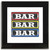 Fruit Machine Bar - Square Glass Coaster