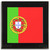 Portugal Flag - Square Glass Coaster
