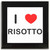 I Love Risotto - Square Glass Coaster