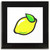 Fruit Machine Lemon - Square Glass Coaster