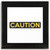 Caution - Square Glass Coaster