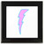 Lightning Bolt Pink - Square Glass Coaster Lightning Bolt Pink - Square Glass Coaster