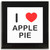 I Love Apple Pie - Square Glass Coaster