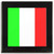 Italy Flag - Square Glass Coaster Italy Flag - Square Glass Coaster