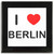 I Love Berlin - Square Glass Coaster I Love Berlin - Square Glass Coaster