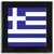 Greece Flag - Square Glass Coaster