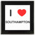 I Love Southampton - Square Glass Coaster I Love Southampton - Square Glass Coaster