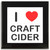 I love Craft Cider - Square Glass Coaster I love Craft Cider - Square Glass Coaster