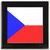 Czech Republic Flag - Square Glass Coaster