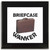 Briefcase Wanker - Square Glass Coaster